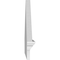 Ekena Millwork Peaked Cap 3 Spoke Architectural PVC Combination Pediment, 56"W x 20-7/8"H x 2-3/4"P (Pitch 6/12) PEDPC056X210PKC03 - alternate 3